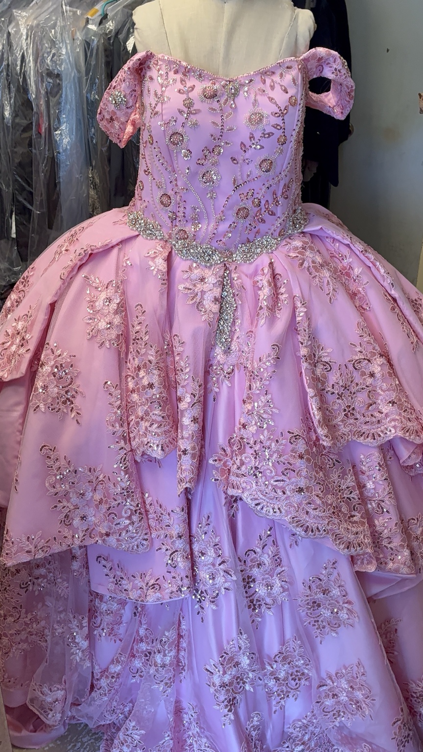 Pink lavender quinceañera ballgown — Prom & Formal alterations at Tailored Elegance