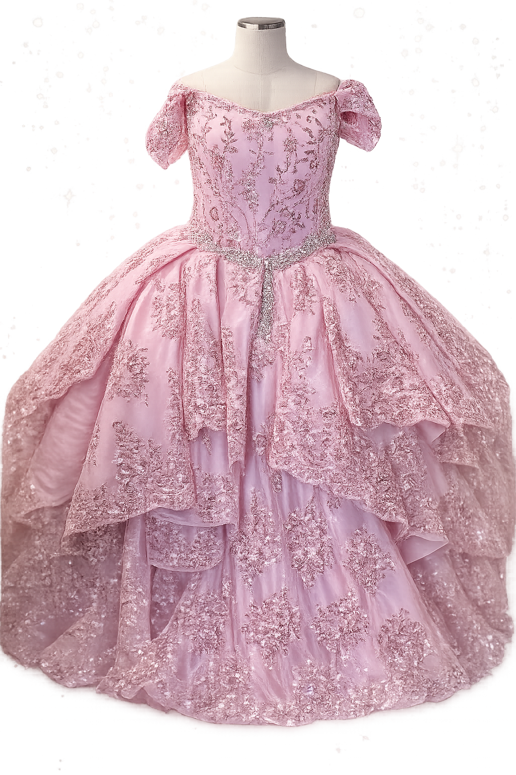 Quinceañera gown — pink ballgown alteration
