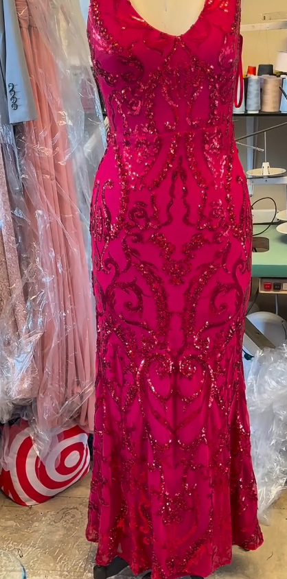 Master seamstress at work — Tailored Elegance studio